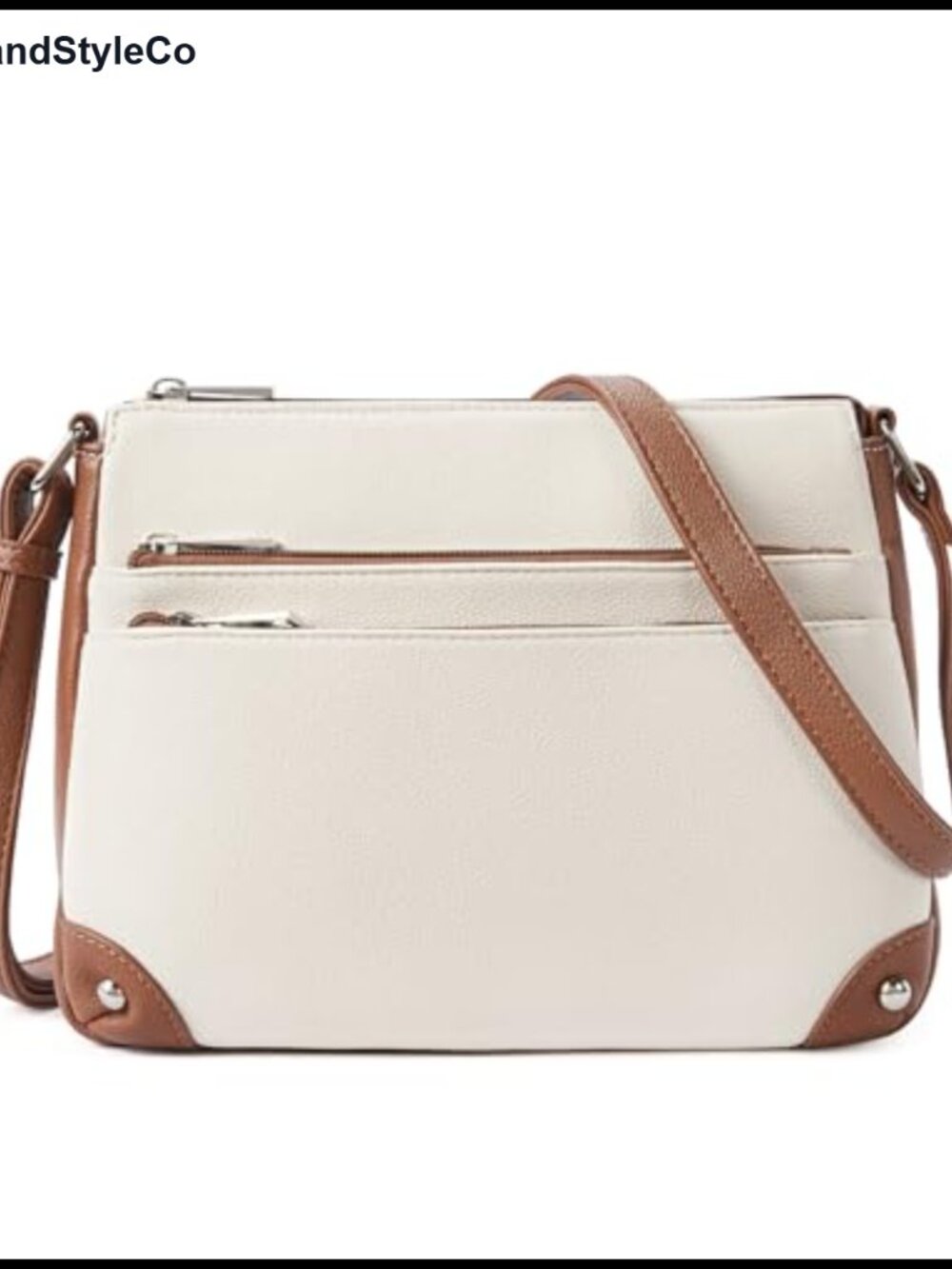 WESTBRONCO Crossbody Bag Medium Vegan Leather Satchel Multi-Pocket Adjustable